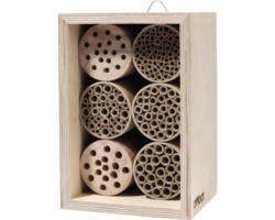 Insektenhotel Profi-Wildbienen-Nisthilfe mit 6 Blöcken 15 x 12,5 x 22 cm