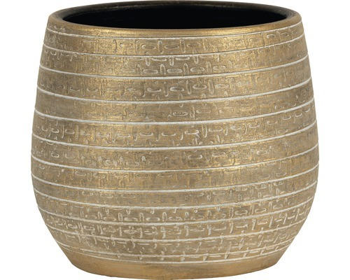 Übertopf innen Passion for Pottery Solano Ton Ø 20 cm H 18 cm gold