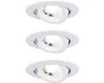 Hornbach LED Einbauleuchte Paulmann 92985 LED fest verbaut 3000 K 3 -flammig Ø 82 mm weiß IP 23 3 Stück ( )
