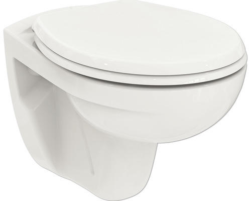 Wandtiefspülklosett-Set Ideal Standard Eurovit K881201 spülrandlos weiß mit WC-Sitz