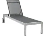 Hornbach Gartenliege Rimini 198 x 35 x 60 cm Aluminium silber rollbar