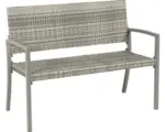 Hornbach Gartenbank Dijon Polyrattan 2 Siter grau