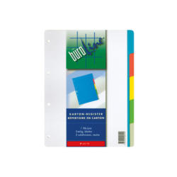 BÜROLINE Register Karton farbig A4 604190 5 - teilig