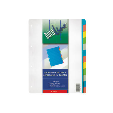 BÜROLINE Répertoires carton couleur A4 604193 12 pcs.
