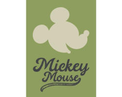 Poster Mickey Mouse Green Head 50x70 cm