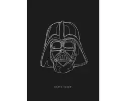 Poster SW Lines Dark Side Vader 50x70 cm