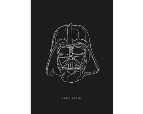 Poster SW Lines Dark Side Vader 50x70 cm