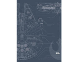 Poster SW Blueprint Falcon 50x70 cm