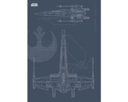 Poster SW Blueprint X-Wing 50x70 cm