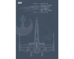 Poster SW Blueprint X-Wing 50x70 cm