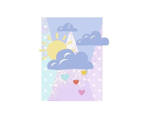 Poster Winnie Pooh Clouds 40x50 cm