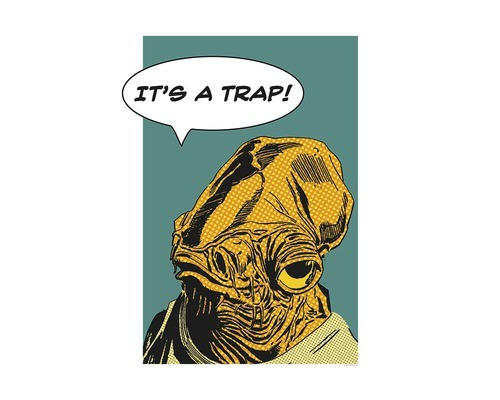 Poster SW Classic Comic Quote Ackbar 50x70 cm