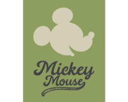 Poster Mickey Mouse Green Head 40x50 cm