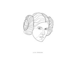 Poster SW Classic Force Faces Leia 50x70 cm