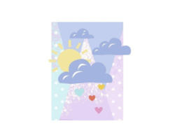 Poster Winnie Pooh Clouds 30x40 cm