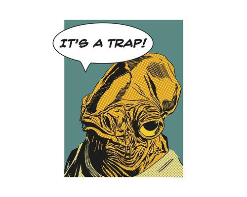 Poster SW Classic Comic Quote Ackbar 40x50 cm