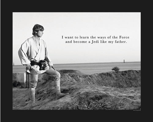 Poster SW Classic Luke Quote 50x40 cm