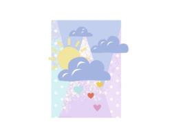 Poster Winnie Pooh Clouds 50x70 cm