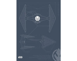 Poster SW Blueprint Sith TIE-Fighter 50x70 cm