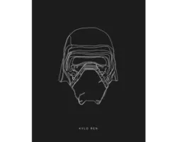 Poster SW Lines Dark Side Kylo 40x50 cm