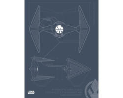 Poster SW Blueprint Sith TIE-Fighter 30x40 cm