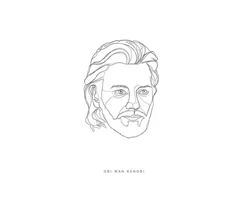 Poster SW Classic Force Faces Obi Wan 50x70 cm