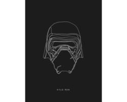 Poster SW Lines Dark Side Kylo 30x40 cm