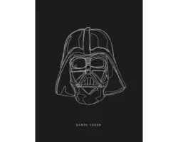 Poster SW Lines Dark Side Vader 30x40 cm