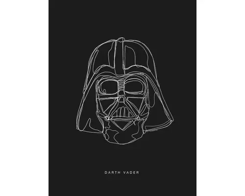 Poster SW Lines Dark Side Vader 30x40 cm