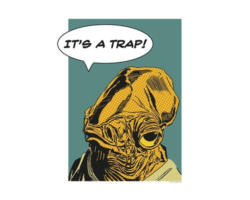 Poster SW Classic Comic Quote Ackbar 30x40 cm