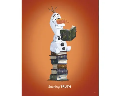 Poster Olaf Reading 40x50 cm