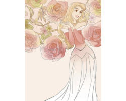 Poster Sleeping Beauty Roses 30x40 cm