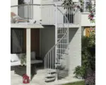 Hornbach Pertura Spindeltreppe Sania Trimax Ø 125 cm Grau 11 Stufen 12 Steigungen