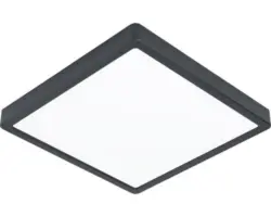 LED Deckenleuchte Fueva 1 300 x 300 x 30 mm 1-flammig 20 W 2200 lm 3000 K warmweiß IP 44 schwarz