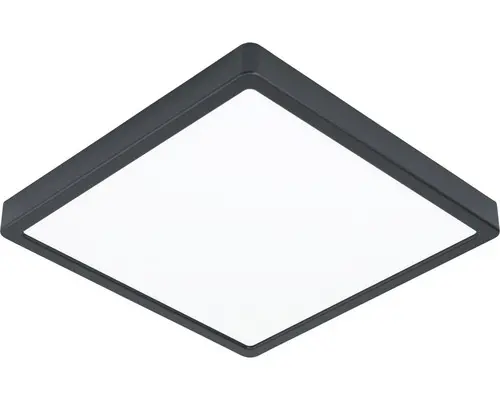 LED Deckenleuchte Fueva 1 300 x 300 x 30 mm 1-flammig 20 W 2200 lm 3000 K warmweiß IP 44 schwarz