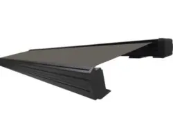 SOLUNA Kassettenmarkise Exquisit 4x3 Stoff Dessin 320925 Gestell DB703 dunkelgrau inkl. Motor und Wandschalter