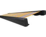 Hornbach SOLUNA Kassettenmarkise Exquisit 5x3 Stoff Dessin 6292 Gestell DB703 dunkelgrau inkl. Motor und Wandschalter