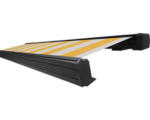 Hornbach SOLUNA Kassettenmarkise Exquisit 4x3 Stoff Dessin 1012 Gestell DB703 dunkelgrau Antrieb rechts inkl. Motor und Wandschalter