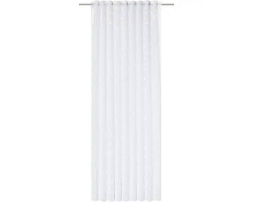 Vorhang mit Band Fluffy Dots weiss 140x255 cm