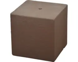 Gartenbrunnen-Sockel Cube 31 x 31 x 31 cm rostfarben