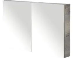 Spiegelschrank Sanox 2-türig 100x13x65 cm tabacco