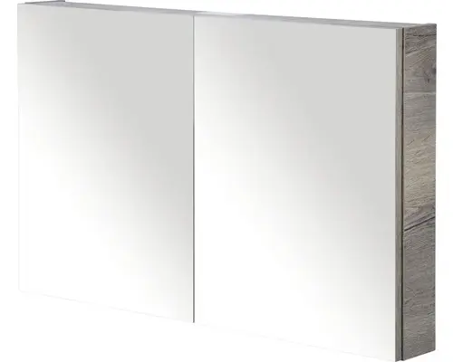 Spiegelschrank Sanox 2-türig 100x13x65 cm tabacco
