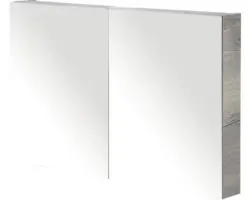 Spiegelschrank Sanox 2-türig 100x13x65 cm tabacco mit doppelseitige Spiegeltüre