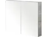 Hornbach Spiegelschrank Sanox 2-türig 80x13x65 cm tabacco mit doppelseitige Spiegeltüre