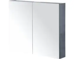 Spiegelschrank Sanox 2-türig 80x13x65 cm Beton anthrazit