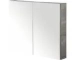 Hornbach Spiegelschrank Sanox 2-türig 80x13x65 cm tabacco