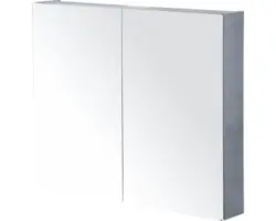 Spiegelschrank Sanox 2-türig 80x13x65 cm Beton anthrazit mit doppelseitige Spiegeltüre