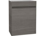 Hornbach Waschbeckenunterschrank Differnz Hura L 52x39,5x21,5 cm ohne Waschbecken eiche grau