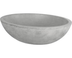 Aufsatzwaschbecken aus Beton Dias oval 50x38 cm grau braun