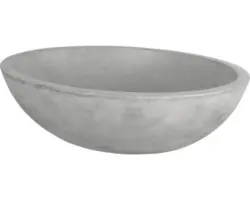 Aufsatzwaschbecken aus Beton Dias oval 50x38 cm grau braun